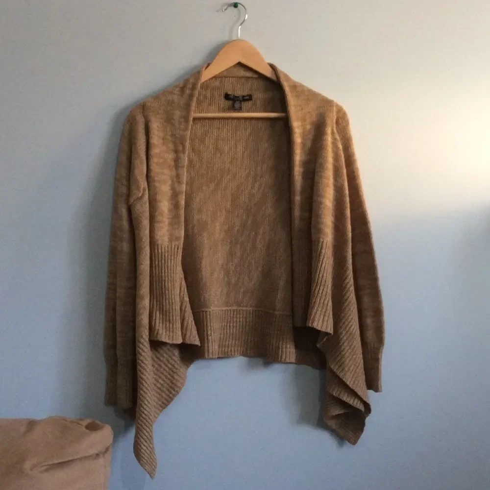 Tan Knit Cardigan - Picture 5 of 9